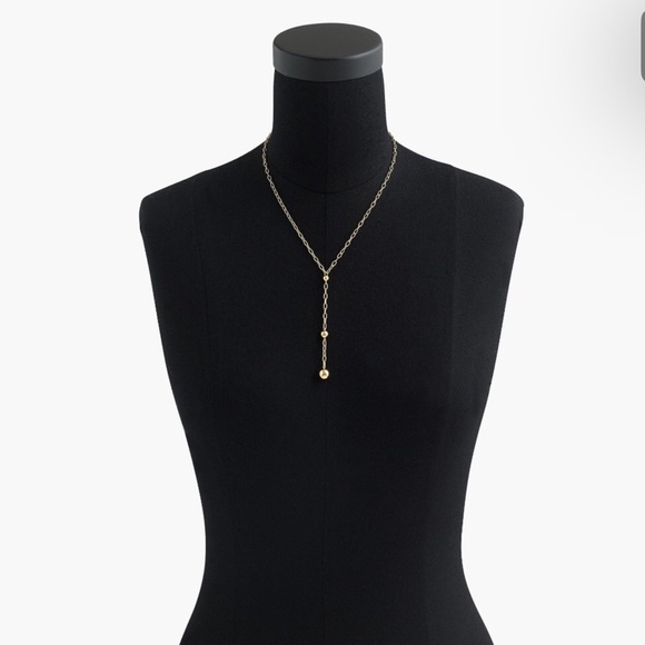 jcrew NWT demi fine 14k plated drop necklace nwb - Picture 6 of 7